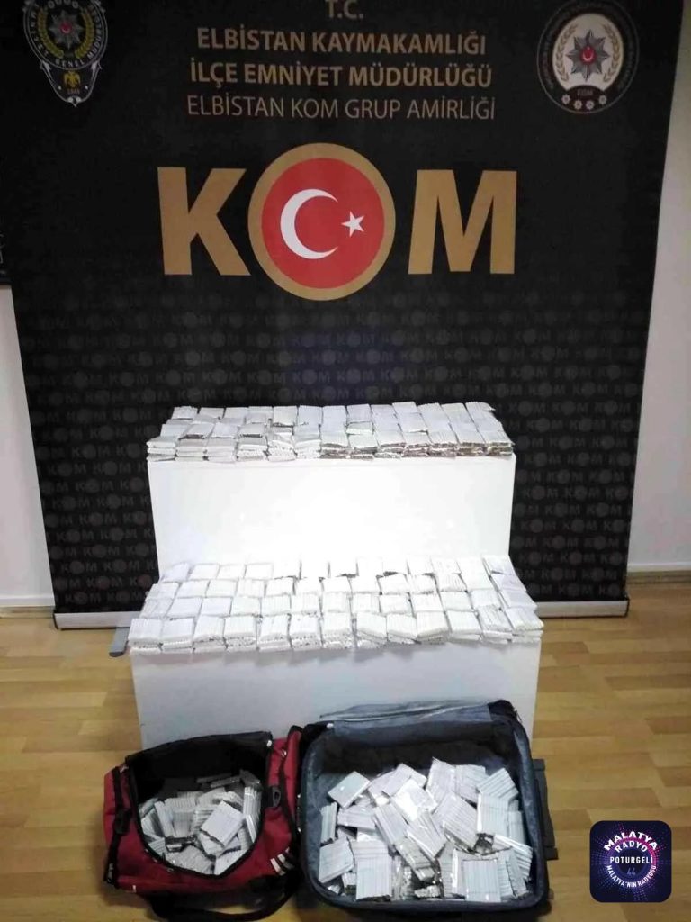 Elbistan’da 500 paket doldurulmuş makaron ele geçirildi