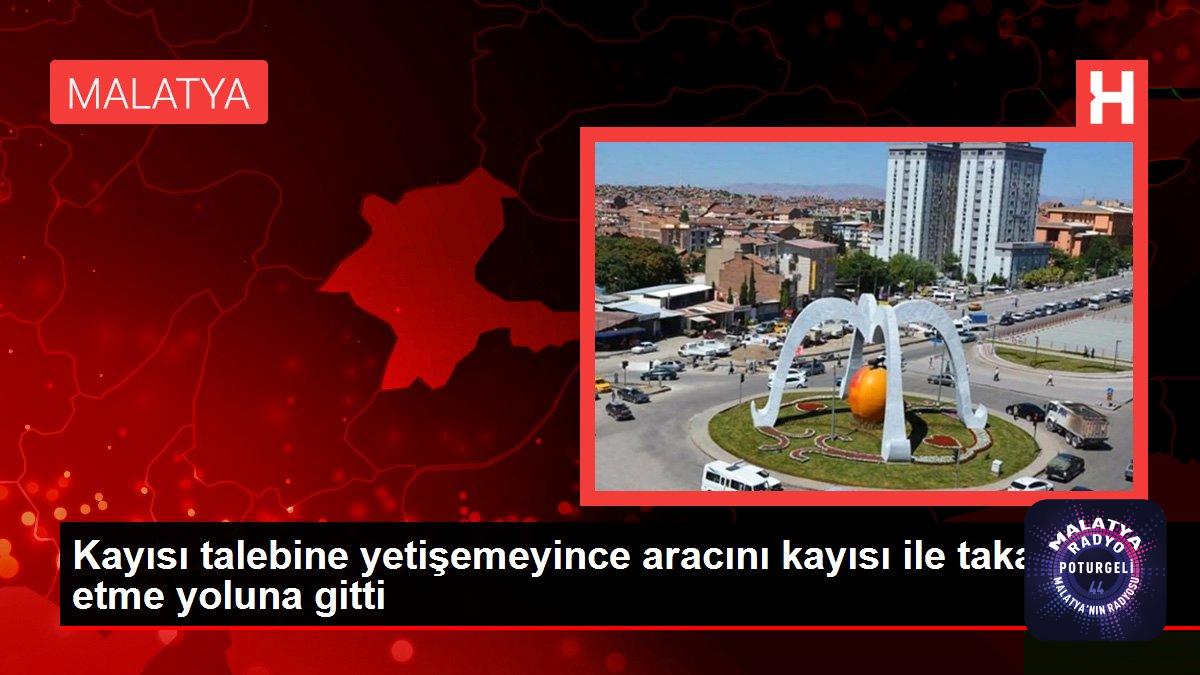 Kayısı talebine yetişemeyince aracını kayısı ile takas etme yoluna gitti