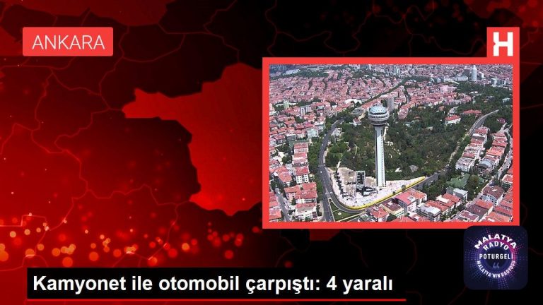 Kamyonet ile otomobil çarpıştı: 4 yaralı