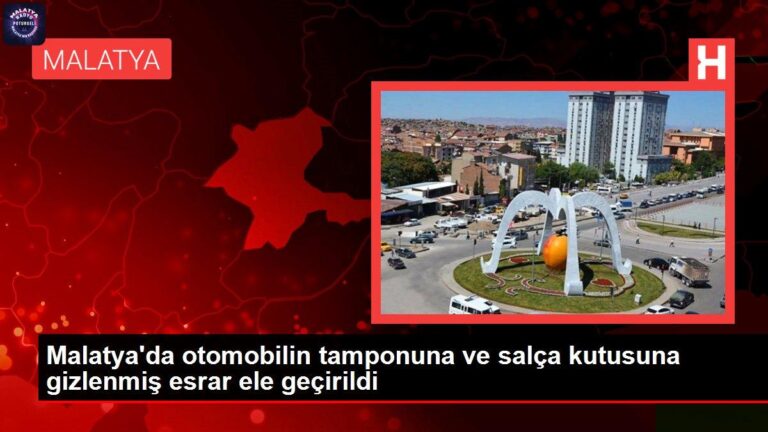 Malatya gündem haberi | Malatya’da otomobilin tamponuna ve salça kutusuna gizlenmiş esrar ele geçirildi