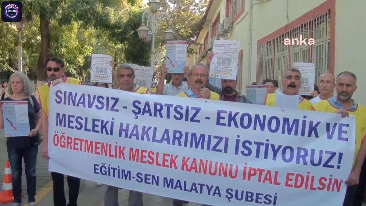 Malatya haber! Malatya’da Öğretmenlerden ‘Kariyer Basamakları’ Protestosu: “Sınava da Kariyer Basamaklarına da Karşıyız”