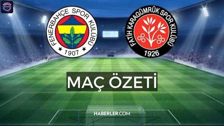 Fenerbahçe-Karagümrük maç kaç kaç? Fenerbahçe-Karagümrük maç özeti, golleri izle! 9 Ekim Pazar 2022 Fenerbahçe-Karagümrük maçı bitti mi?