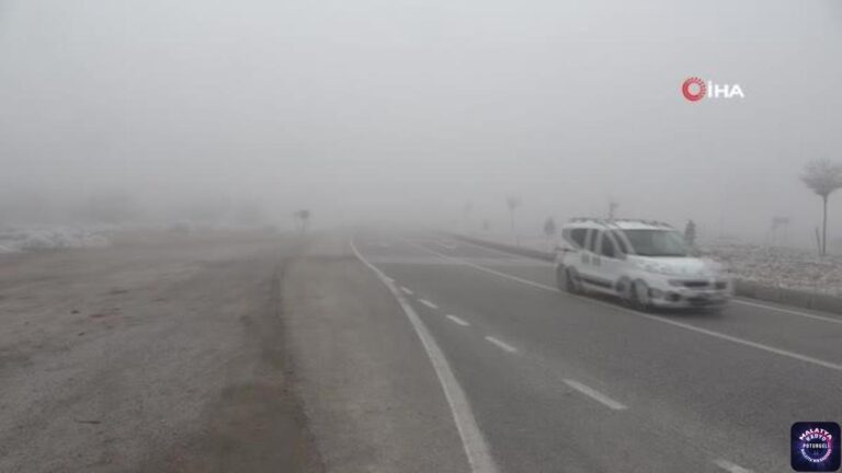 Malatya’da etkili oldu: Görüş mesafesini 20 metreye kadar düşürdü