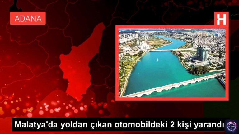 Malatya’da yoldan çıkan otomobildeki 2 kişi yarandı