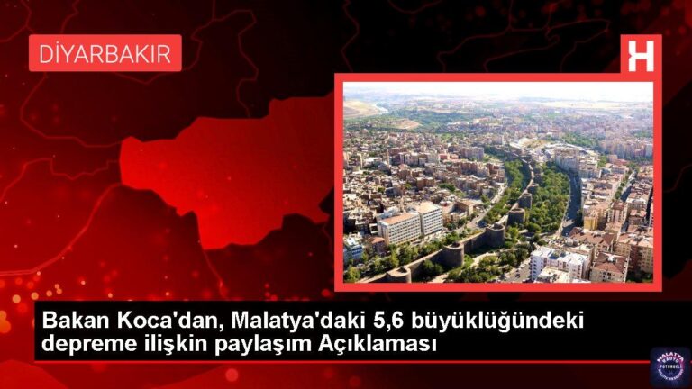 Bakan Koca’dan, Malatya’daki 5,6 büyüklüğündeki depreme ilişkin paylaşım Açıklaması