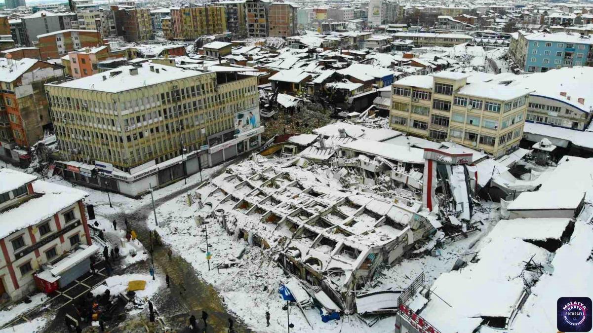 Deprem bölgesi Malatya havadan görüntülendi