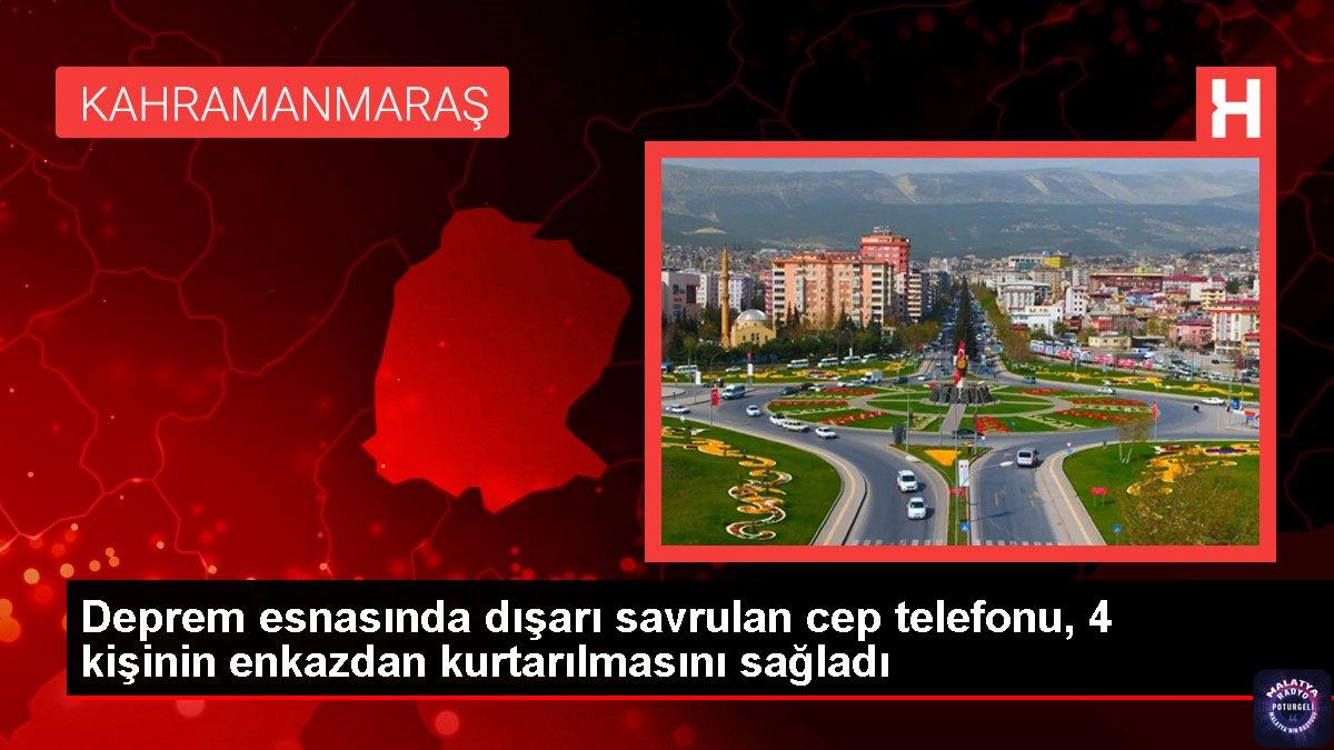 Deprem esnasında dışarı savrulan cep telefonu, 4 kişinin enkazdan kurtarılmasını sağladı