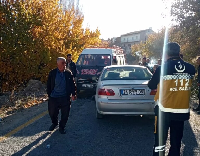 Malatya’da Minibüs ile Otomobil Çarpıştı: 2 Yaralı